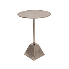 23" Metal Side Table, Nickel-Kd