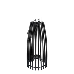 S/2 Metal Cage Lantern, Black