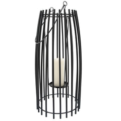 S/2 Metal Cage Lantern, Black