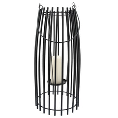 S/2 Metal Cage Lantern, Black