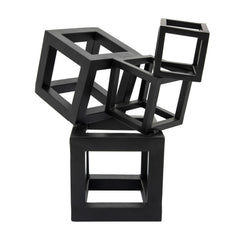 13" Metal Cubes, Black