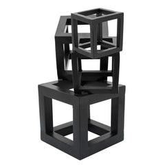 13" Metal Cubes, Black