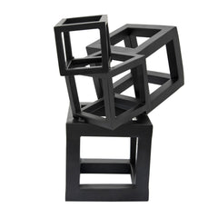 13" Metal Cubes, Black