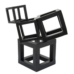 13" Metal Cubes, Black