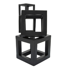 13" Metal Cubes, Black