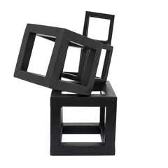 13" Metal Cubes, Black