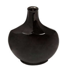 15"H Glass Vase, Black