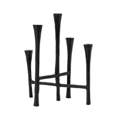 14" 5-Candlesticks Stand, Black