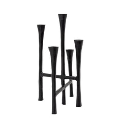 14" 5-Candlesticks Stand, Black