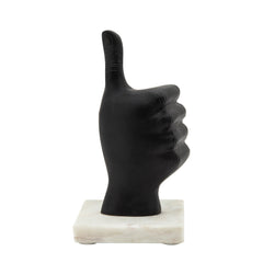 6" Metal Thumbs Up, Black