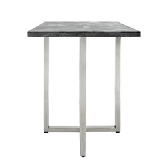 19" Square Side Table, Silver