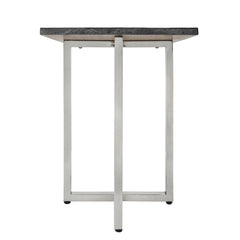 19" Square Side Table, Silver