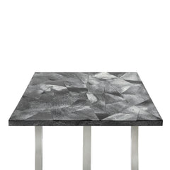 19" Square Side Table, Silver