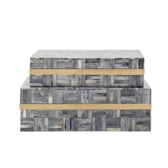 S/2 Rectangular Box, Gray