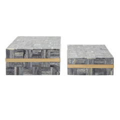 S/2 Rectangular Box, Gray