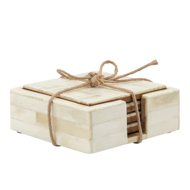 S/4 Ivory Coasters