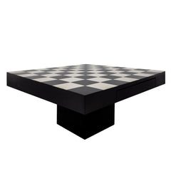 32X32 Resin Chess Set, Black/White