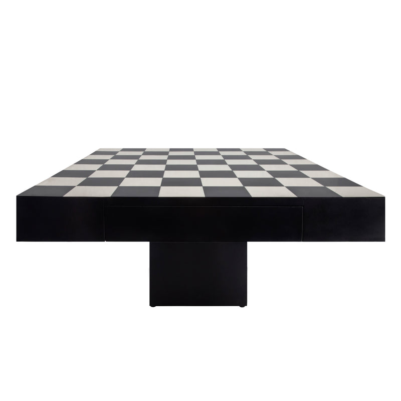 32X32 Resin Chess Set, Black/White