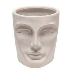 8" Face Vase, White