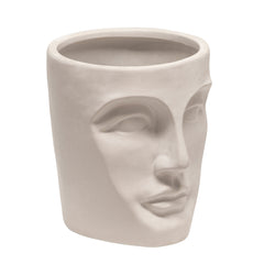 8" Face Vase, White