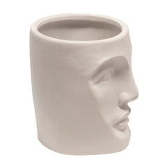 8" Face Vase, White