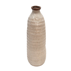 24" Hammered Vase, Ivory