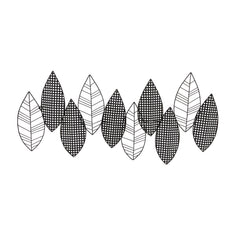 Metal 19" Cut-Out Leaf Wall Deco, Natural Wb