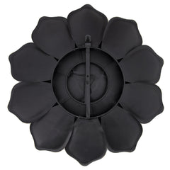 Metal 20" Multi-Layer Flower Wall Deco, Black