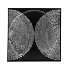 32X32 Paper Wall Art, Black/Silver