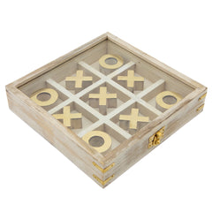 Wood 8X8 Tic Tac Toe, White