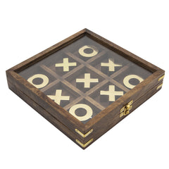 Wood 8X8 Tic Tac Toe, Brown