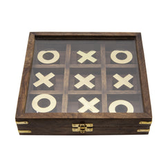 Wood 8X8 Tic Tac Toe, Brown