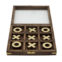 Wood 8X8 Tic Tac Toe, Brown