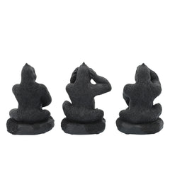 Resin, S/3 Hear, Speak, See No Evil Monkeys, Black