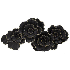 Resin 41" Wall Flowers, Black