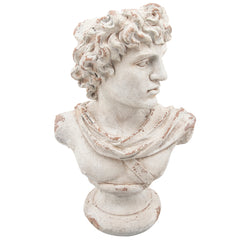 Resin, 31"H David Bust, Antique White