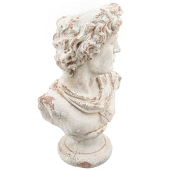 Resin, 31"H David Bust, Antique White