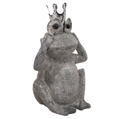 Resin, 21"H No Hear Frog, Gray