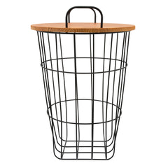 Metal 22"H Storage Basket, Brown