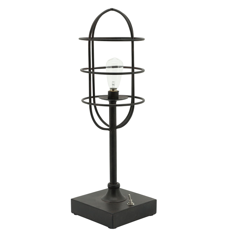 Industrial Metal Table Led Lamp, Black