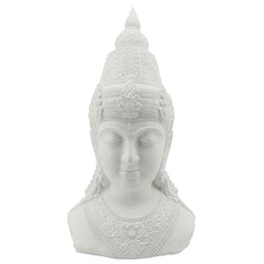 Resin, 42"H Buddha Head, White