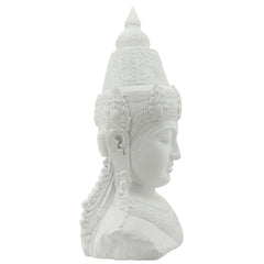 Resin, 42"H Buddha Head, White