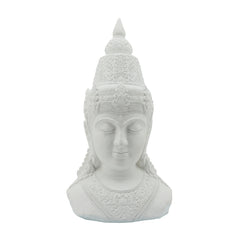 Resin, 28"H Buddha Head, White