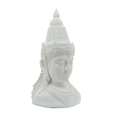 Resin, 28"H Buddha Head, White