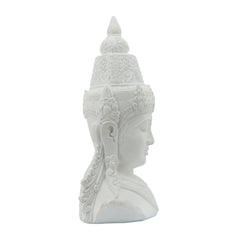 Resin, 28"H Buddha Head, White