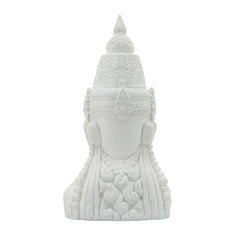 Resin, 28"H Buddha Head, White