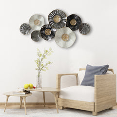 Metal 36" 8 Disc Pads Wall Décor, Multi Wb