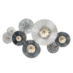 Metal 35" 2-Dimensional Lily Pads, Gray Wb