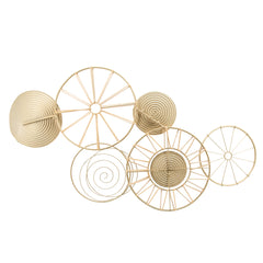 Metal, 47" Swirl Wall Décor, Natural Wb