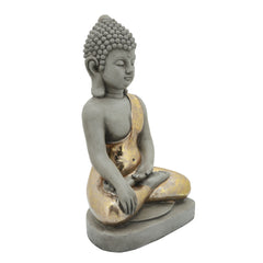 Resin, 24"H Sitting Buddha, Gray